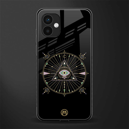 evil eye mandala black back phone cover | glass case for samsung galaxy a04