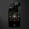 evil eye mandala black back phone cover | glass case for vivo v21e 4g