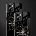 evil eye mandala black back phone cover | glass case for vivo y72