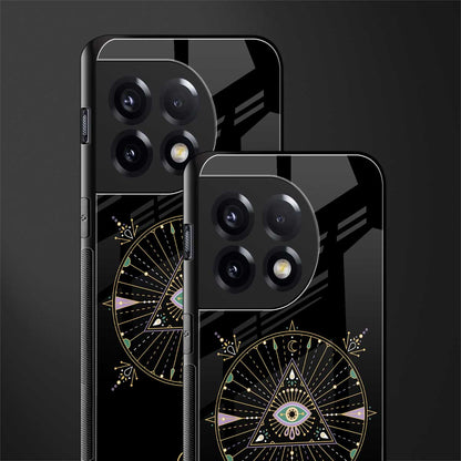 evil eye mandala black back phone cover | glass case for oneplus 11r