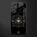 evil eye mandala black back phone cover | glass case for samsung galaxy a54 5g