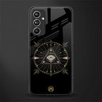 evil eye mandala black back phone cover | glass case for samsung galaxy a54 5g