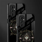 evil eye mandala black back phone cover | glass case for samsung galaxy a14 5g