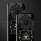evil eye mandala black back phone cover | glass case for realme 11 pro 5g