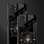 evil eye mandala black back phone cover | glass case for samsun galaxy a24 4g