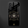 evil eye mandala black back phone cover | glass case for samsun galaxy a24 4g
