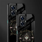 evil eye mandala black back phone cover | glass case for realme c55