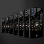 evil eye mandala black back phone cover | glass case for oneplus 11r