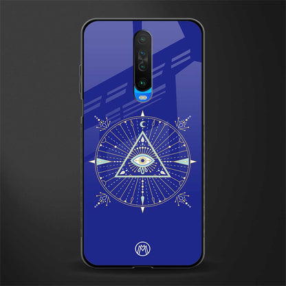 evil eye mandala blue glass case for poco x2 image