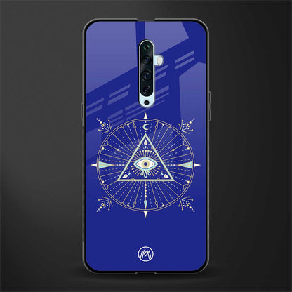 evil eye mandala blue glass case for oppo reno 2f image