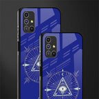 evil eye mandala blue glass case for samsung galaxy m31s image-2
