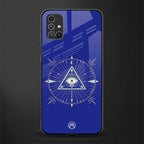 evil eye mandala blue glass case for samsung galaxy m51 image