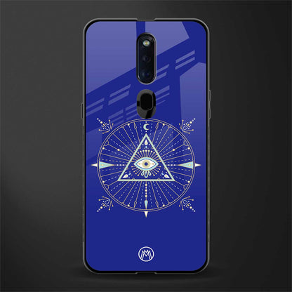 evil eye mandala blue glass case for oppo f11 pro image