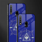 evil eye mandala blue glass case for vivo u20 image-2