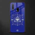 evil eye mandala blue glass case for vivo u20 image