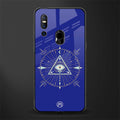 evil eye mandala blue glass case for vivo v15 image