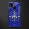 evil eye mandala blue glass case for samsung galaxy m31 prime edition image