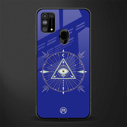 evil eye mandala blue glass case for samsung galaxy m31 prime edition image