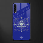 evil eye mandala blue glass case for samsung galaxy a30s image