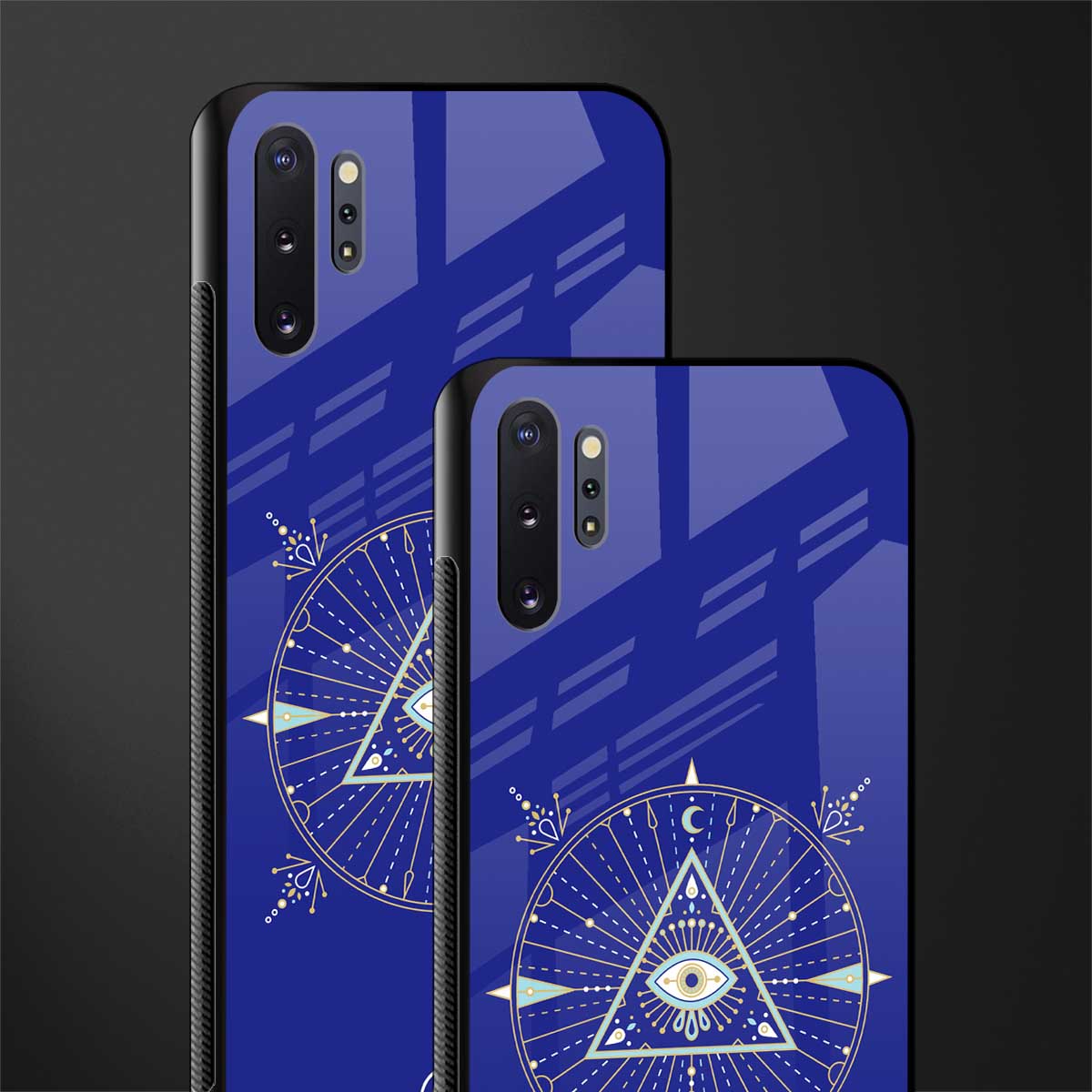 evil eye mandala blue glass case for samsung galaxy note 10 plus image-2