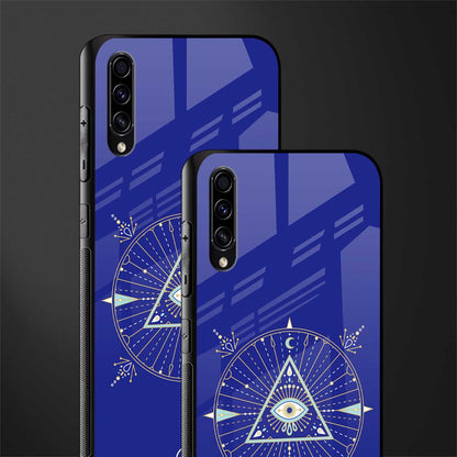 evil eye mandala blue glass case for samsung galaxy a70 image-2