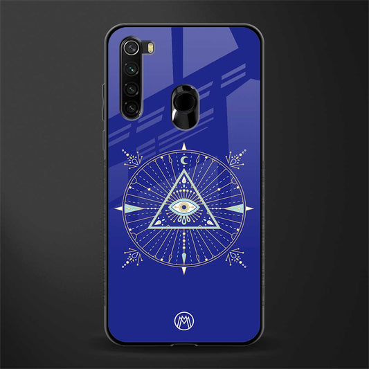 evil eye mandala blue glass case for redmi note 8 image