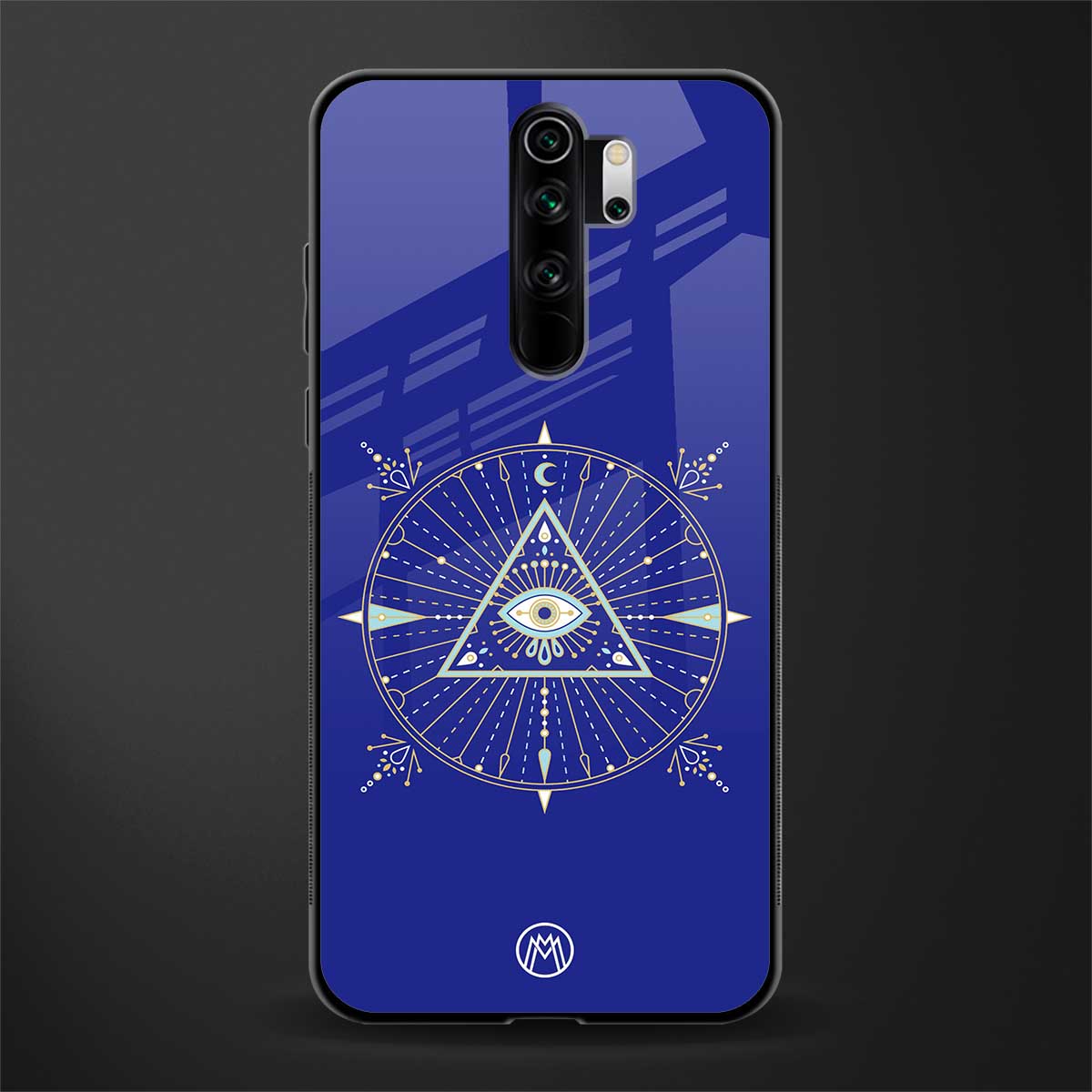 evil eye mandala blue glass case for redmi note 8 pro image