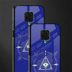evil eye mandala blue glass case for redmi note 9 pro image-2
