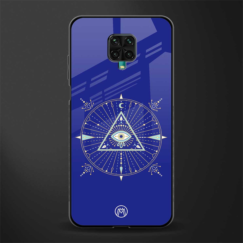 evil eye mandala blue glass case for poco m2 pro image
