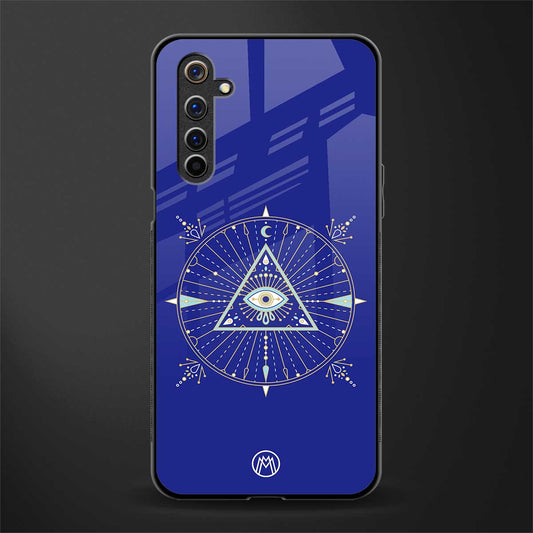 evil eye mandala blue glass case for realme 6i image