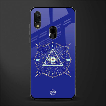 evil eye mandala blue glass case for redmi note 7 image