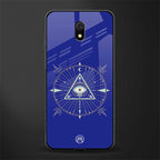 evil eye mandala blue glass case for redmi 8a image