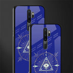 evil eye mandala blue glass case for oppo a5 2020 image-2