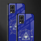 evil eye mandala blue back phone cover | glass case for vivo y73