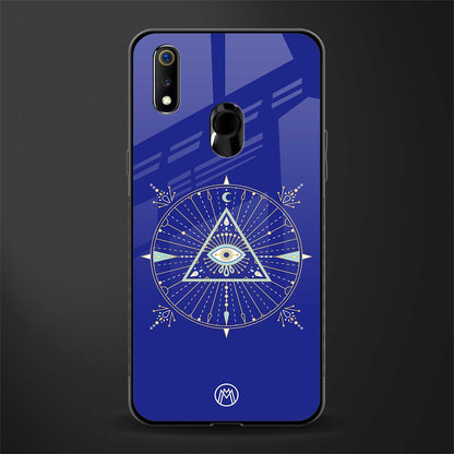 evil eye mandala blue glass case for realme 3 pro image