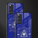 evil eye mandala blue glass case for vivo v19 image-2