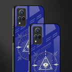 evil eye mandala blue glass case for vivo v21 5g image-2