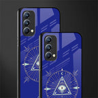 evil eye mandala blue glass case for oppo f19 image-2