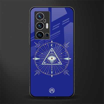 evil eye mandala blue glass case for vivo x70 pro plus image