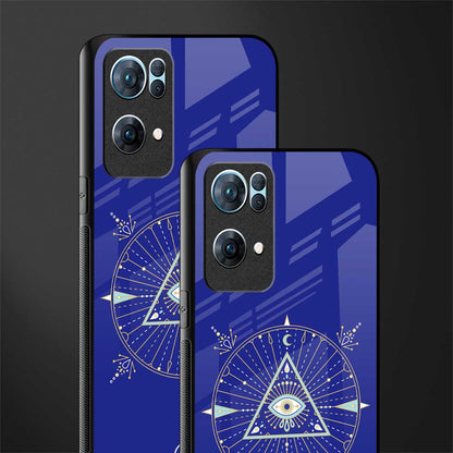 evil eye mandala blue glass case for oppo reno7 pro 5g image-2