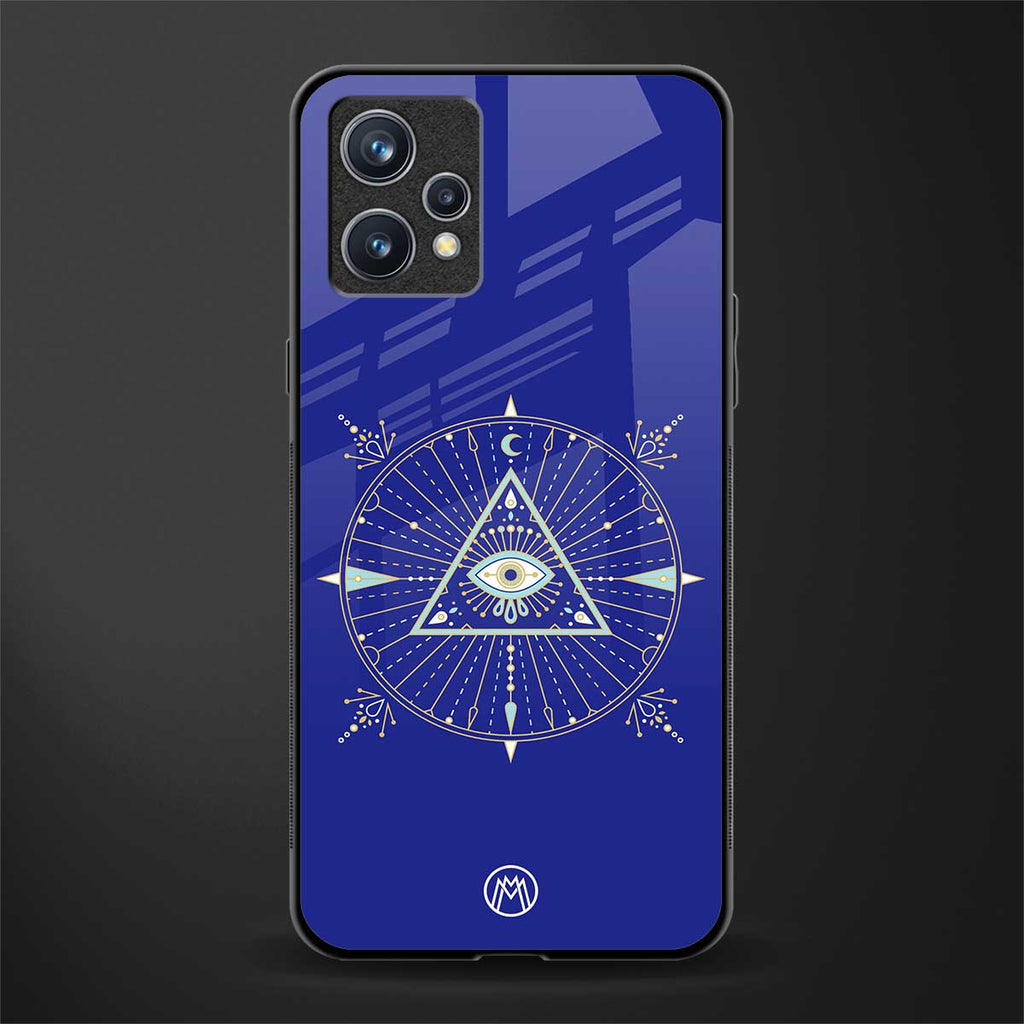 evil eye mandala blue glass case for realme 9 4g image