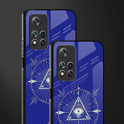 evil eye mandala blue glass case for poco m4 pro 5g image-2