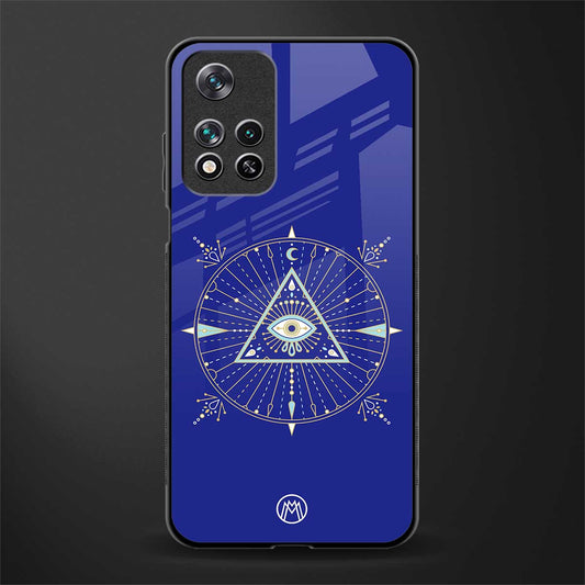 evil eye mandala blue glass case for poco m4 pro 5g image