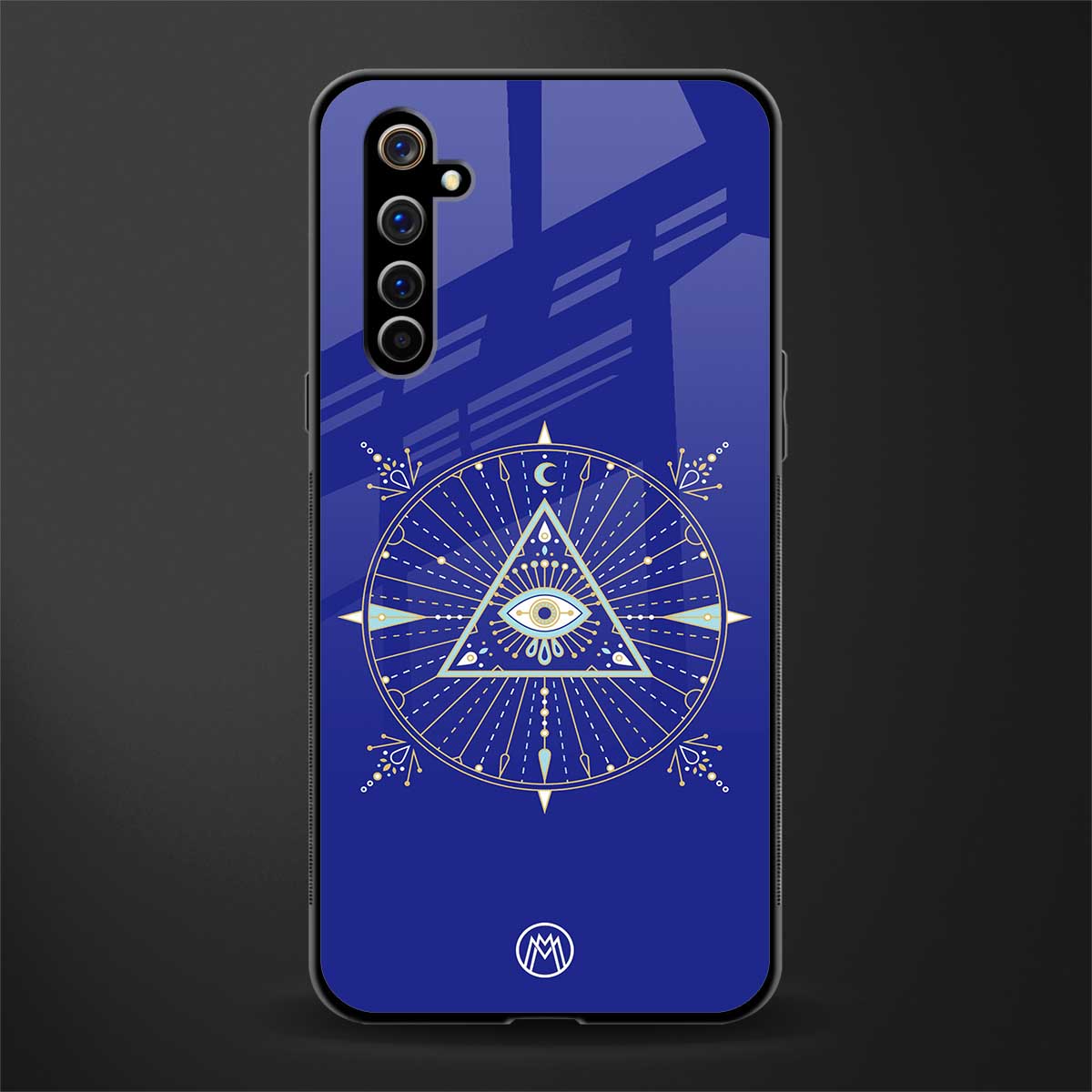 evil eye mandala blue glass case for realme x50 pro image