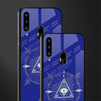 evil eye mandala blue glass case for samsung galaxy a20s image-2