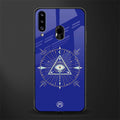 evil eye mandala blue glass case for samsung galaxy a20s image