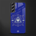 evil eye mandala blue glass case for samsung galaxy s22 plus 5g image