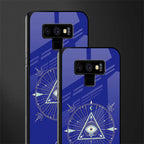evil eye mandala blue glass case for samsung galaxy note 9 image-2