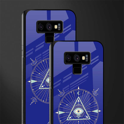 evil eye mandala blue glass case for samsung galaxy note 9 image-2