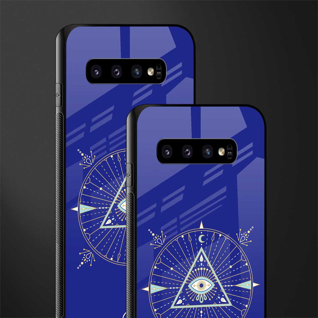 evil eye mandala blue glass case for samsung galaxy s10 plus image-2